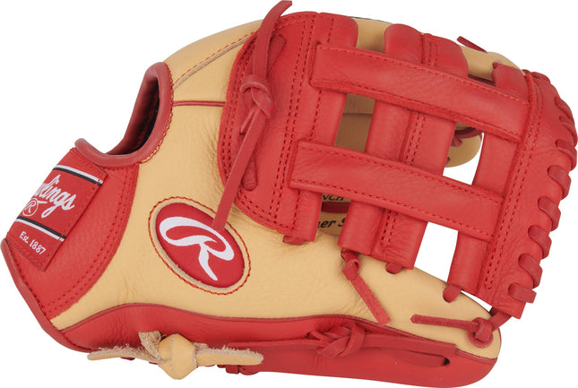 Rawlings | Select Pro Lite Series Corbin Carrol Youth Baseball Glove | 11" | Right Hand Throw | Camel/Scarlet