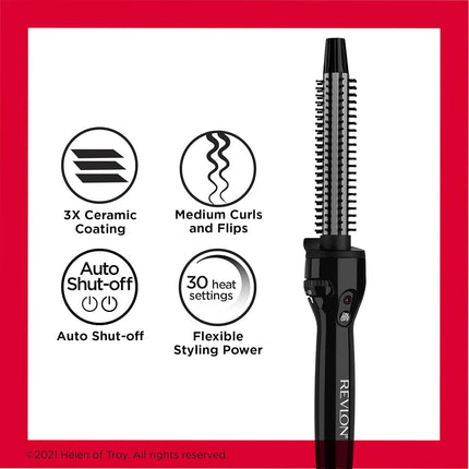 Revlon Long Lasting Loose Curls Curling Brush Iron, 3/4"