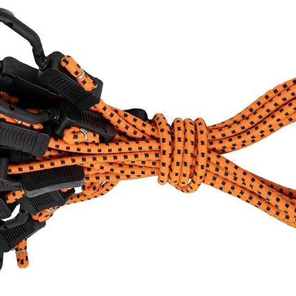 Kotap MABC-36 All-Purpose Adjustable Bungee Cords with Hooks, Orange/Black, 91.5 cm