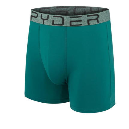 Spyder Mens Boxer Briefs 5 Pack Poly Spandex Performance Boxer Briefs Underwear, Light Blue/Heather/Light Blue/Green/Navy, L