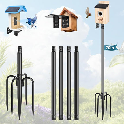 Gtongoko 80 Inch Bird House Pole Kit, Heavy Duty A
