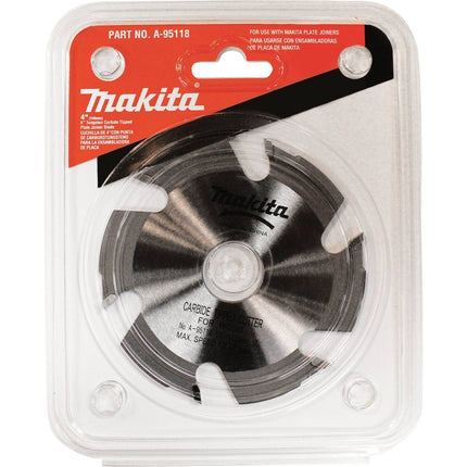 Lame à pointe carbure Makita A-95118 de 4 pouces pour fraiseuse à lamelles