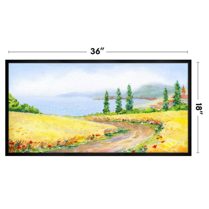 Americanflat 18x36 Picture Frame with Polished Plexiglass - Streamline Collection - Thin Border Picture Frame for Wall Display - Hanging Hardware Included - Black