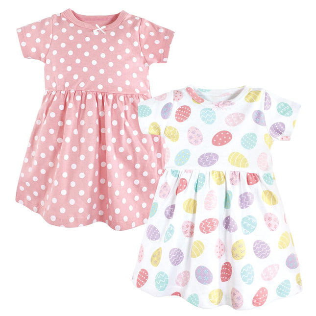 Hudson Baby Baby Girls' Cotton Dresses, Easter Egg