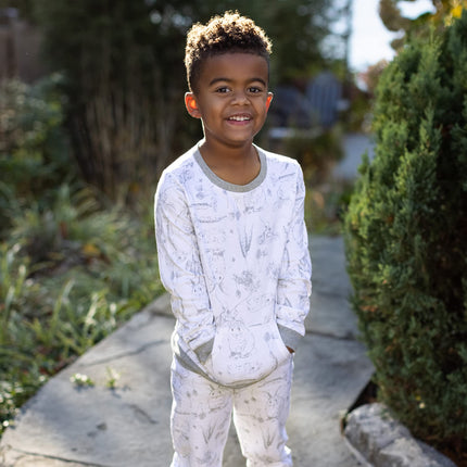 Burt's Bees Baby Conjunto de Camisa y Pantalón para Bebé Niño, Paquete de Conjunto de Top y Parte de Abajo, 100% Algodón Orgánico, Toile de Conejo, Recién Nacido