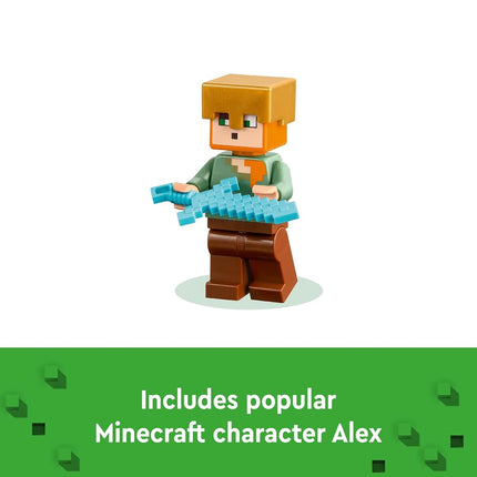 LEGO Minecraft The Armoury Toy - incl. a Nether Portal, plus Alex & Armoursmith Figures with a Golden Axe, Swords & Shield Accessories - Gaming gift for 7+ Year Old Boys & Girls - 21252