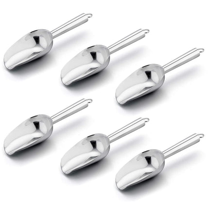 Mini Ice Scoop Set of 6, E-far 3 Ounce Stainless S