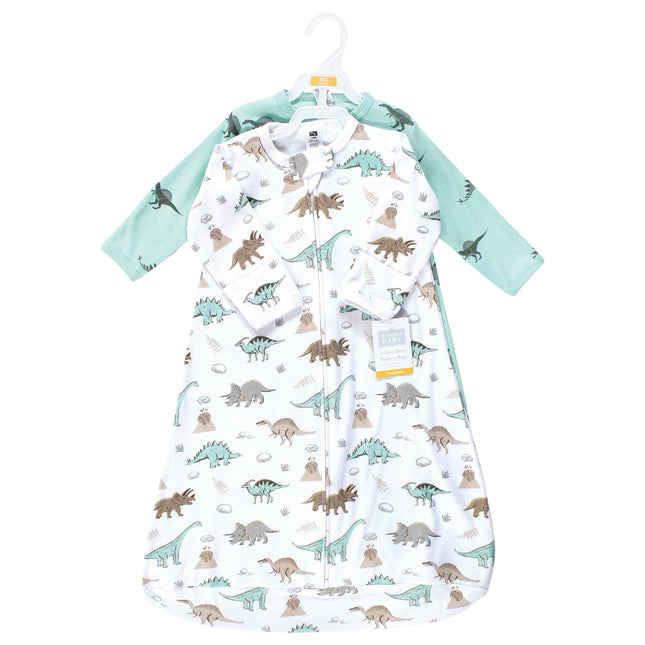 Hudson Baby gigoteuse portable à manches longues en coton, sac de couchage, couverture, Dino Blast manches longues, 18-24 mois