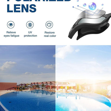 ZIONOR Lunettes de natation G1, Lunettes de Natation Polarisées Grand Angle avec Protection UV Étanches Anti-buée Verres Miroir/Fumée Sangle Réglable Confort pour Adultes Hommes Femmes Juniors - Nage en Eau Libre/Intérieur