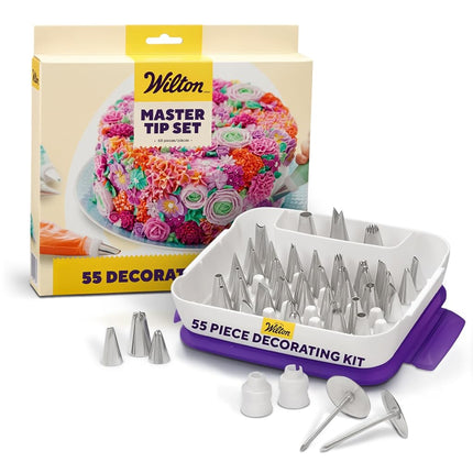 Wilton Master Cake Decorating Piping Tips Set, 55 