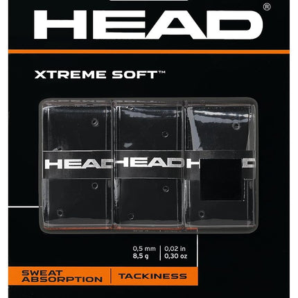 HEAD Xtremesoft Overgrip 3 Pack (Black)