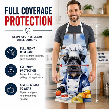Tablier de cuisine Caroline's Treasures Kerry Blue Terrier Le Chef pour hommes et femmes, unisexe, grande taille, multicolore, idéal pour la cuisine, la pâtisserie, l'artisanat, le jardinage