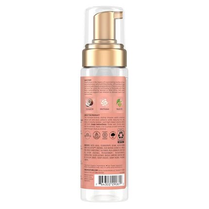 SheaMoisture Coconut & Hibiscus Frizz-Free Curl Mousse, Hydration, for Curly, Coily & Wavy Hair, with Certified Organic Shea Butter, 222ML