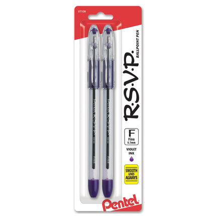 Pentel R.S.V.P. Ballpoint Pen, Fine Line, Violet I