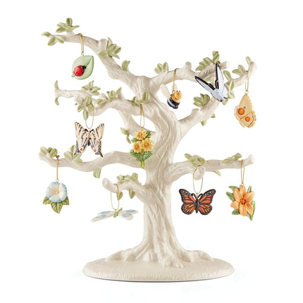 Lenox Butterfly Meadow 10-Piece Ornament Set, Porcelain, Multicolor, 0.45 LB