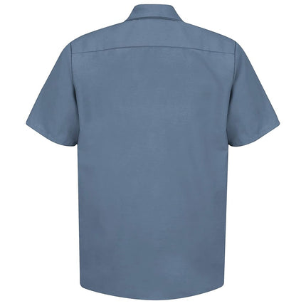 Red Kap Men's Short Sleeve Industrial Work Shirt, Postman Blue, Medium