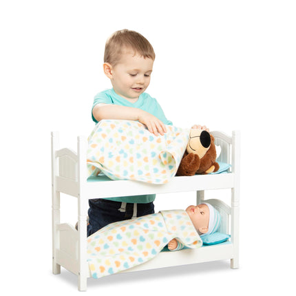 Melissa & Doug Mine to Love Wooden Play Bunk Bed (E-Commerce Packaging)