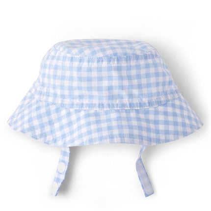 The Children's Place Baby boy and Newborn One Piece Romper and Hat, Matching Outfit, Lt Blue Ging, 9-12 Months