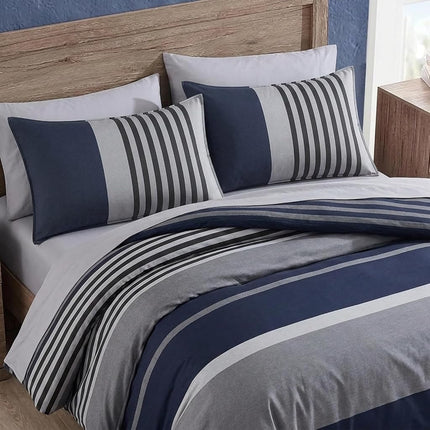 Nautica Rendon Duvet Cover Set King Charcoal