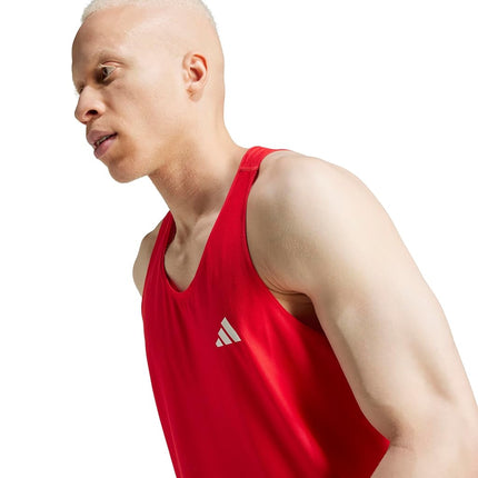 Adidas Mens Own The Run Tank Top, Pure Ruby, XXL