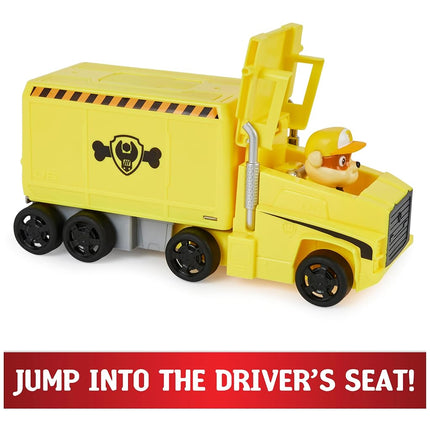 Pat' Patrouille, Les Super Chiots Au Grand Camion, Véhicule de Luxe Transformable de Ruben avec Figurine, Jouets pour Enfants à partir de 3 Ans