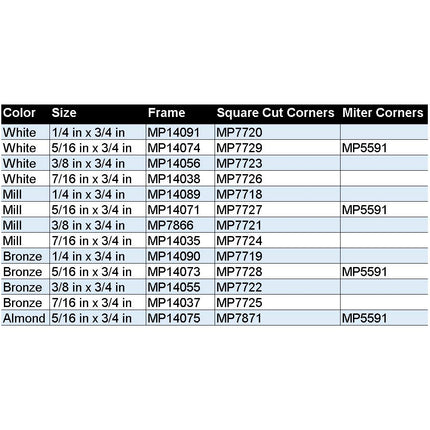 Prime-Line MP14056 Aluminum Screen Frame � 3/8� x 3/4� x 72� � Build or Repair Window Screens � Cut to Size � Uses 3/8� x 3/4� Screen Frame Corners � White Finish (Box of 20, 72� pieces)