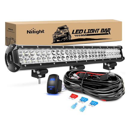 Nilight LED Light Bar 25Inch 162W Spot Flood Combo