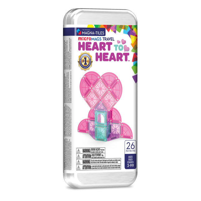 Magna-Tiles microMAGS 26-Piece Heart to Heart Trav