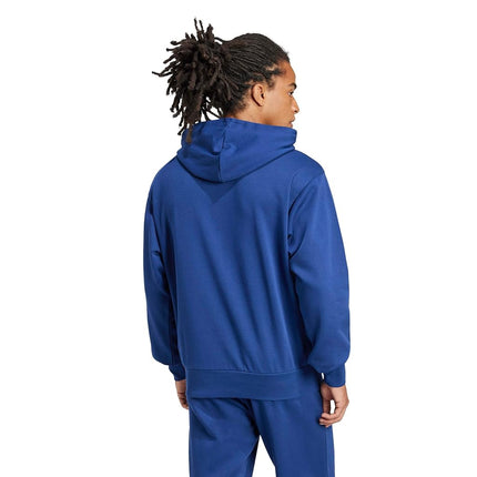 adidas Men's Essentials Feelcozy Fleece Hoodie, Dark Blue/White, M Tall