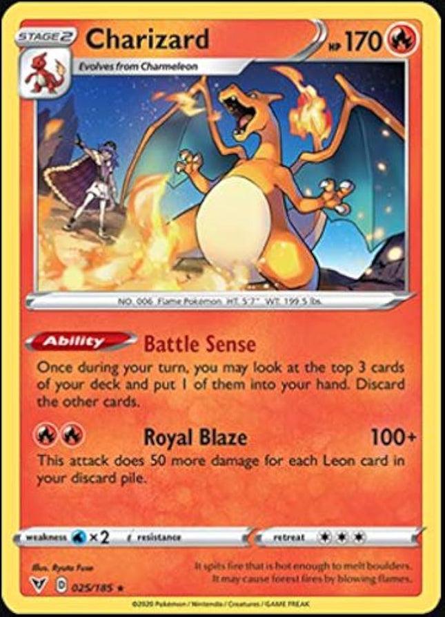 Pokémon - Charizard - 025/185 - Rare - Reverse Hol
