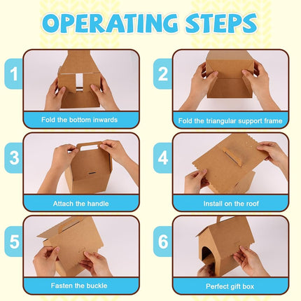 24pcs Large Dog Party Favors Boxes, DIY Adopt a Puppy Party Themed Boxes Foldable Dog Pet Gift Stuff for Birthday Decorations (Light Brown, Kraft Paper)