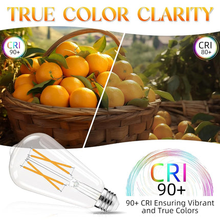 GvvooHome E26 LED Bulb, Soft White 2700K Edison Bulbs, 60 watt Equivalent