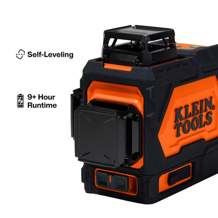 Klein Tools 93PLL Self-Leveling Laser Level with Bright Green 3x360-Degree Planes, Rechargeable Battery, Magnetic Mount