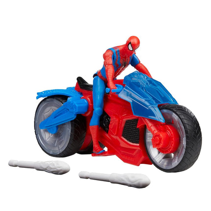 Spider-Man Marvel Web Blast Cycle Toy Set with 10-