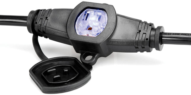 Hosa Power Distribution Cord, 6 X NEMA 5-15R to NEMA 5-15P, 14 AWG x 3 OFC, 30 ft