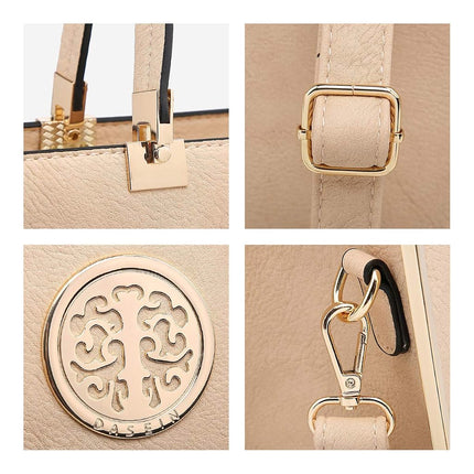 Dasein Women's Structured Designer Satchel Handbag Work Bag Shoulder Bag With Shoulder Strap
