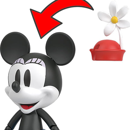 Mattel Disney 100 Collectible Action Figures Mickey and Minnie Mouse, Posable Characters, Swappable Head & Hands, Soft Good Elements