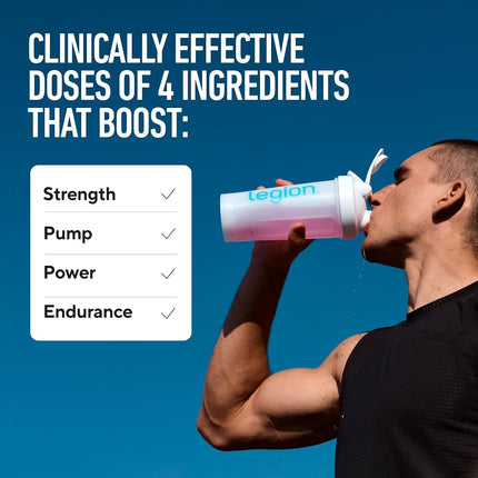 LEGION Pulse Pre Workout - All Natural Nitric Oxide Preworkout Drink to Boost Energy, Creatine Free, Naturally Sweetened, Beta Alanine, Citrulline, Alpha GPC (Watermelon)