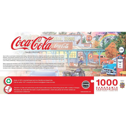 Casse-tête MasterPieces de 1000 pièces pour adultes, familles ou enfants - Coca-Cola Stop N Sip - 33 x 99 cm