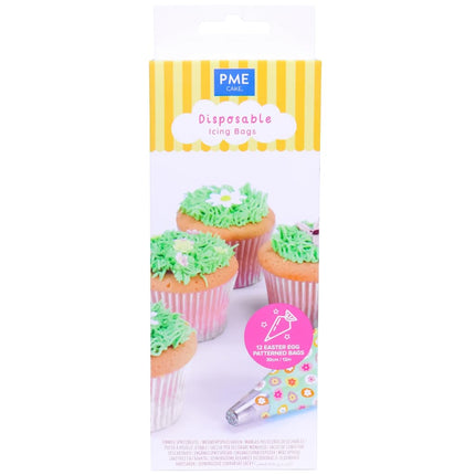 PME EA24IB036 Pack de 12 Mangas Pasteleras Desechables de Plástico para Pascua