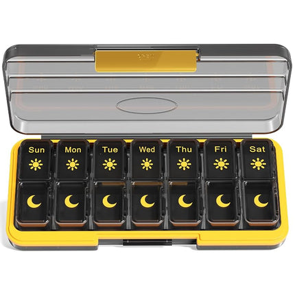 Am Pm Pill Organizer 7 Day, Weekly Pill Box 2 Time