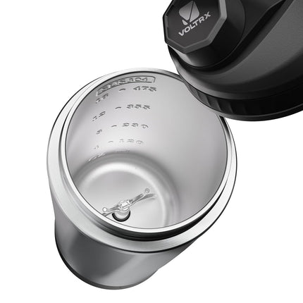 VOLTRX ChillMix Shaker Bottle Insulated Stainless Steel - USB C Rechargeable Electric Protein Shake Mixer, Shaker Cups for Protein Shakes and MealReplacement,(Chrome Steel)