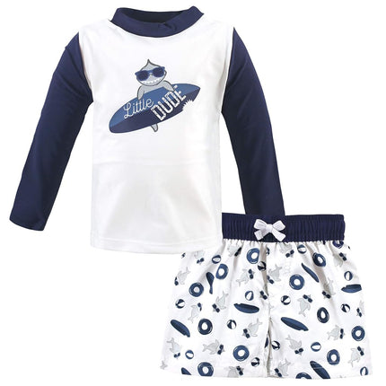 Ensemble de bain anti-UV Hudson Baby pour petites filles, Little Dude, 5T