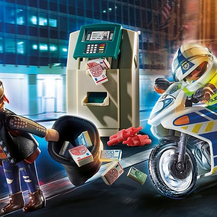 Playmobil - 70572 City Action Politiemotor: achtervolging Van de geldrover,Multi kleuren
