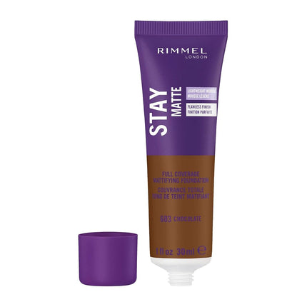Rimmel Stay Matte Foundation, Chocolate, 1 Fluid Ounce