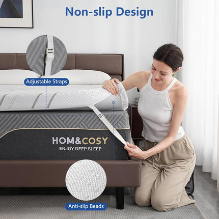 Ultra Firm Mattress Topper Twin Size, Mattress Pad for Pain Relief, 3 Inch High Density Extra Support Bed Topper with Removable & Washable Cover, CertiPUR-US, No Smell, 75'' x 38''