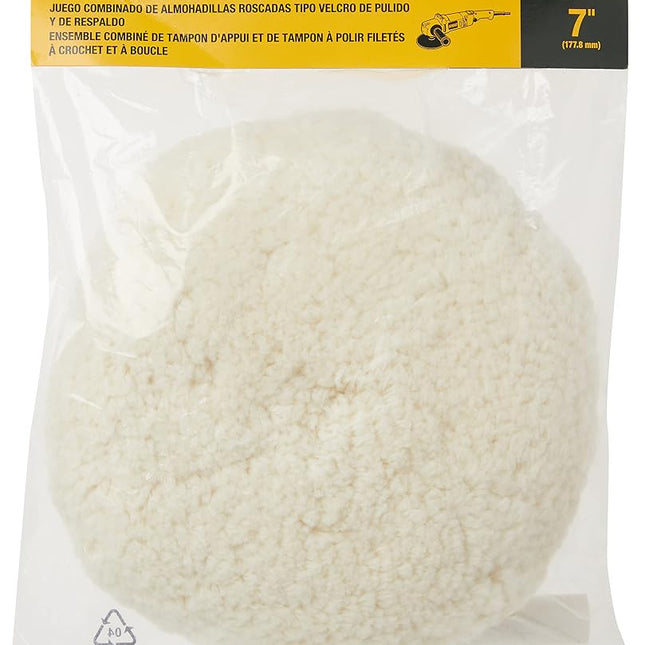 DEWALT 7-in Wool Buffing Pad and Back