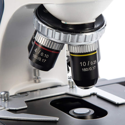 SWIFT SW380T 40X-2500X Magnification, Siedentopf Head, Research-Grade Trinocular Compound Lab Microscope with Wide-Field 10X/25X Eyepieces, Mechanical Stage, Ultra-Precise Focusing, Camera-Compatible