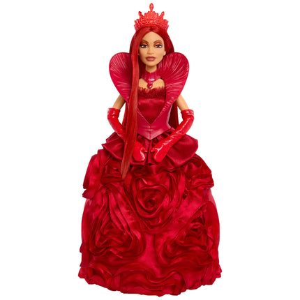 Mattel Disney Descendants: The Rise of Red Queen of Hearts Fashion Doll with Movie-Inspired Royal Gown & Accessories, Includes Display Stand, HWV09