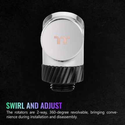 Thermaltake Adaptador Pacífico SF de 45 Grados Plateado/Negro/RLC DIY/Racores CL-W397-CU00SL-A